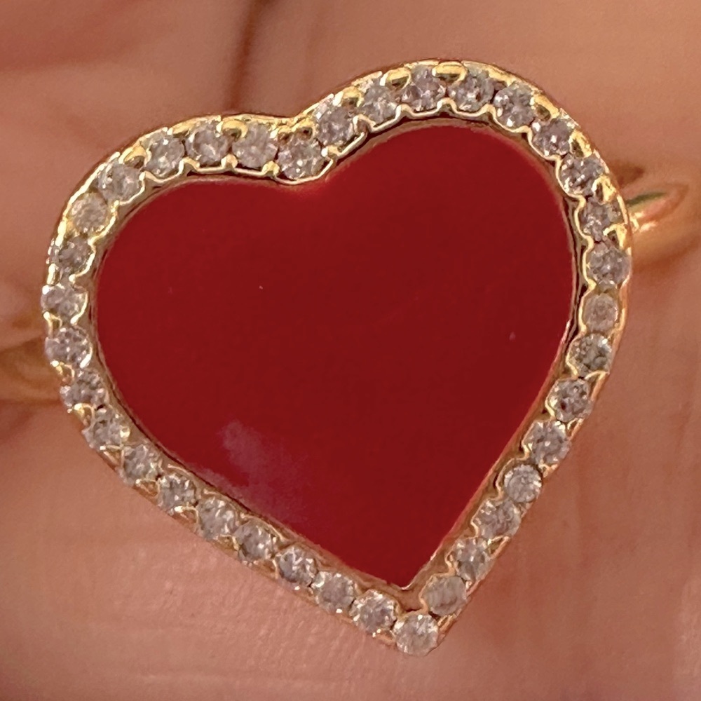 Kate spade Red heart Ring size 8